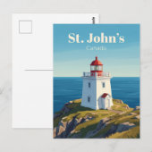 Carte Postale Phare du cap Spear Canada (Devant / Derrière)