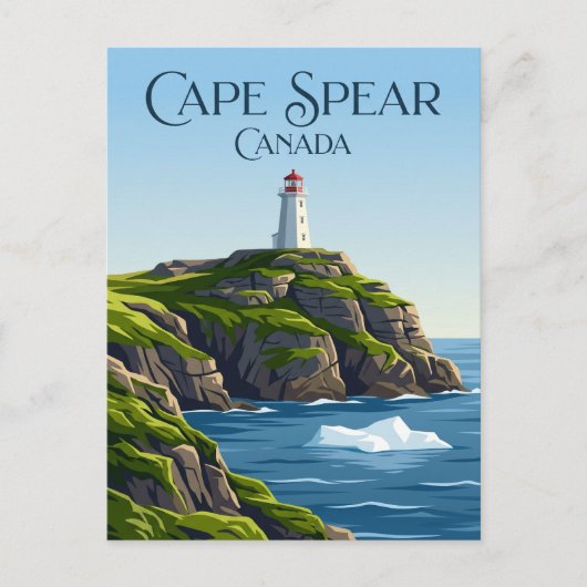 Carte Postale Phare du cap Spear Canada (Devant)