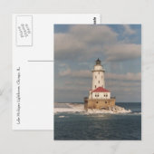 Carte Postale Phare du lac Michigan (Devant / Derrière)