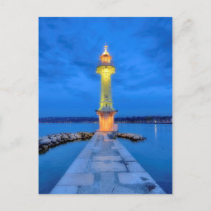 Carte Postale Phare du Paquis, Genève, Suisse