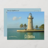 Carte Postale Phare du parc national de Biscayne (Devant / Derrière)