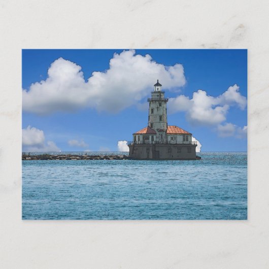 Carte Postale Phare du port de Chicago (Devant)