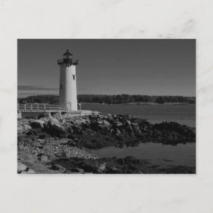 Carte Postale Phare du port de Portsmouth-B-W