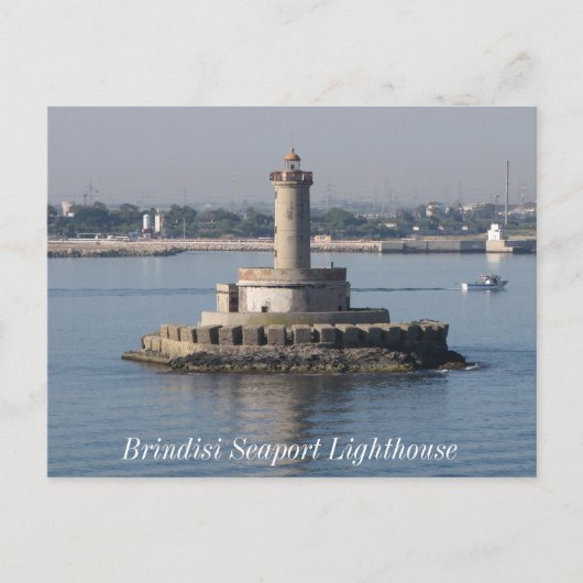 Carte Postale Phare du port maritime de Brindisi (Devant)
