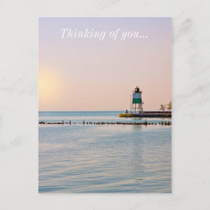 Carte Postale Phare Du Sud-Est Du Port De Chicago Penser À U
