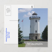 Carte Postale Phare du Wisconsin (Devant / Derrière)