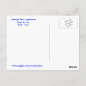 Carte Postale Phare du Wisconsin (Dos)