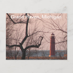 Carte Postale Phare en Hiver Grand Haven, MI