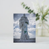 Carte Postale Phare gelé sur la rive de la mer Baltique (Debout devant)