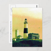 Carte Postale phare montauk vers le haut (Devant / Derrière)