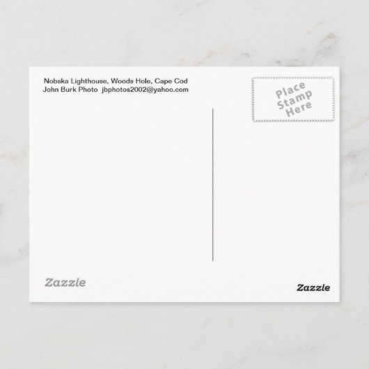 Carte Postale Phare Nobska Woods Hole Cape Cod (Dos)