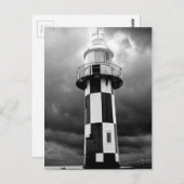 Carte Postale Phare Noir Et Blanc (Devant / Derrière)
