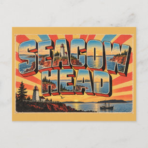 Carte Postale Phare octogonal de Seacow Head Î.-P.-É. Falaises A
