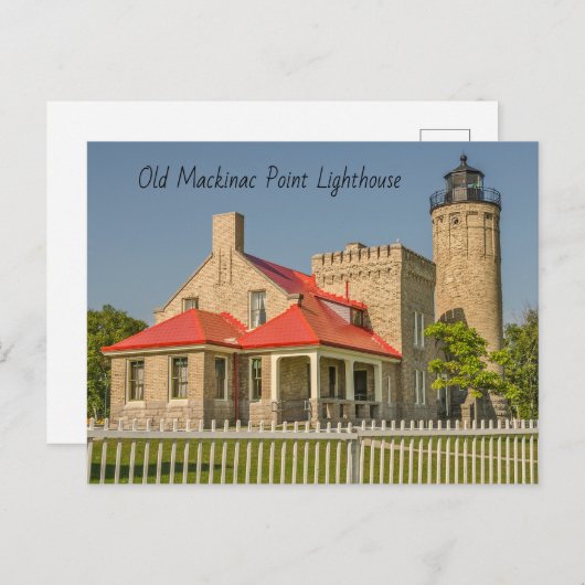 Carte Postale Phare Old Mackinac Point (Devant / Derrière)
