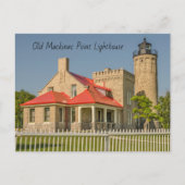 Carte Postale Phare Old Mackinac Point (Devant)