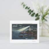 Carte Postale Phare principal de Portland la nuit (Debout devant)