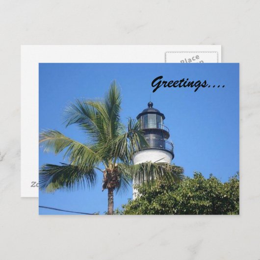 Carte Postale phare, salutations... (Devant / Derrière)