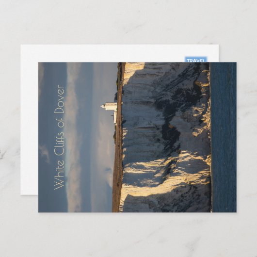 Carte Postale Phare sur les falaises blanches de Dover, Angleter (Devant / Derrière)