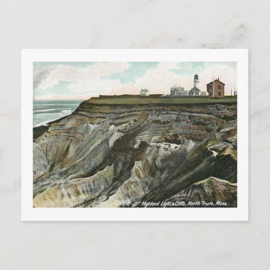 Carte Postale Phare, Truro Nord, Massachusetts Vintage (Devant)