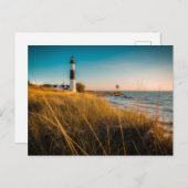 Carte Postale Phares | Grand phare de Big Sable Ludington, MI (Devant / Derrière)