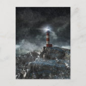 Carte Postale Phares | Phare dans la tempête (Devant)