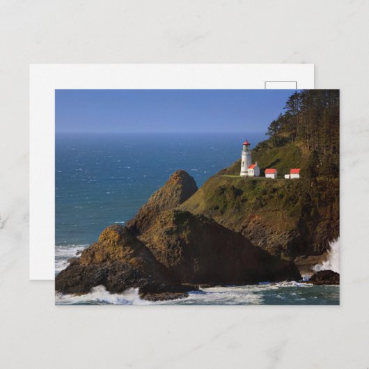 Carte Postale Phares | Phare de la côte de l'Oregon (Devant / Derrière)