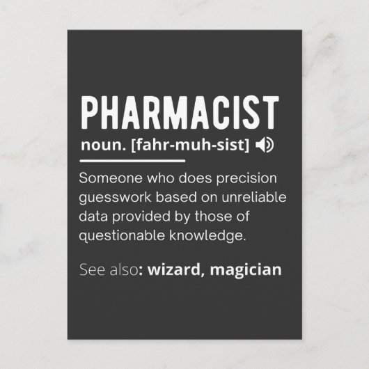 Carte Postale pharmacien (Devant)