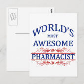 Carte Postale Pharmacien le plus génial du monde (Devant / Derrière)