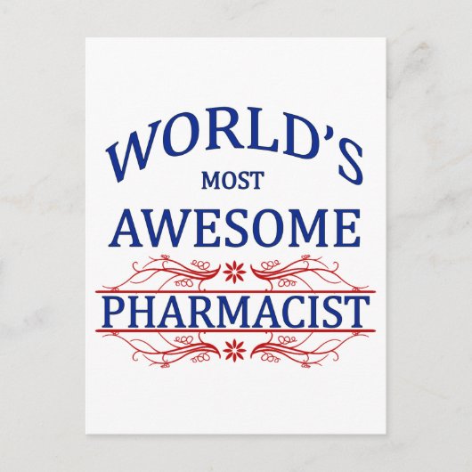 Carte Postale Pharmacien le plus génial du monde (Devant)