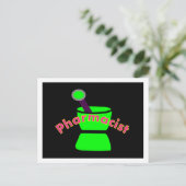 Carte Postale "Pharmacien" pilon & mortier Design Cadeaux (Debout devant)