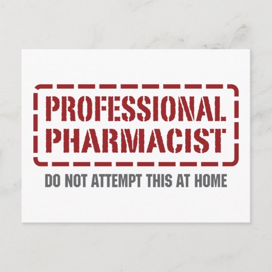 Carte Postale Pharmacien professionnel (Devant)