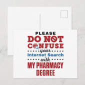 Carte Postale Pharmacienne Drôle Citation Digne de pharmacie (Devant / Derrière)