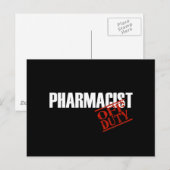 CARTE POSTALE PHARMACISTE HORS FONCTIONNEMENT (Devant / Derrière)