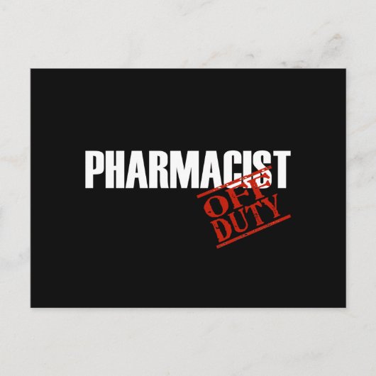 CARTE POSTALE PHARMACISTE HORS FONCTIONNEMENT (Devant)
