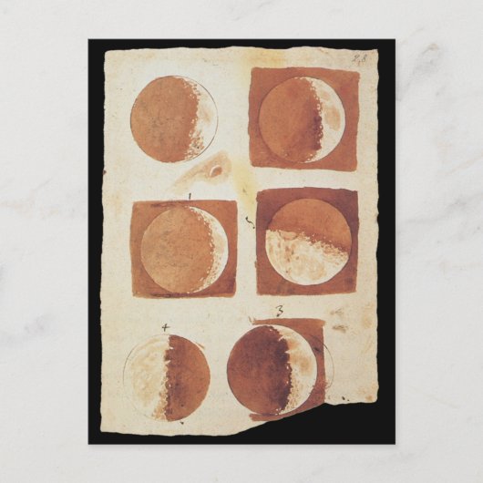 Carte Postale Phase de lune Galileo 1616 (Devant)