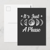 Carte Postale Phases de la lune Astronomie Terre Système solaire (Devant / Derrière)