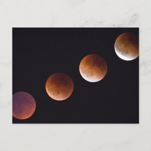 Carte Postale Phases de l'éclipse lunaire totale | Seattle (Devant)