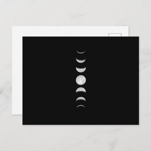 Carte Postale Phases de lune (Devant / Derrière)