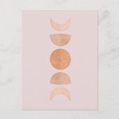 Carte postale Phases Lune rose (Devant)