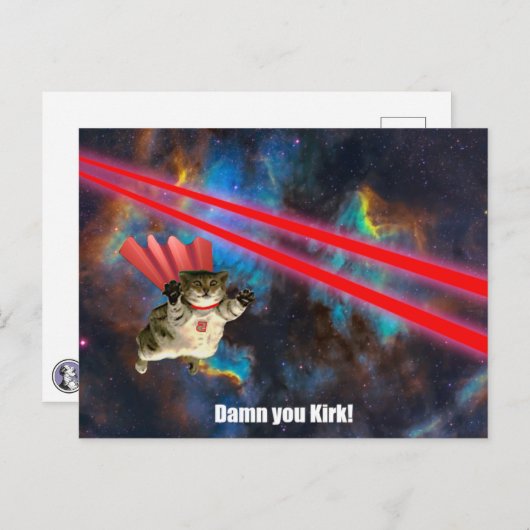 Carte Postale Phasques de l'évitement Spacecat (Devant / Derrière)