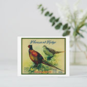 Carte Postale Pheasant Ridge Apple Crate Étiquette (Debout devant)
