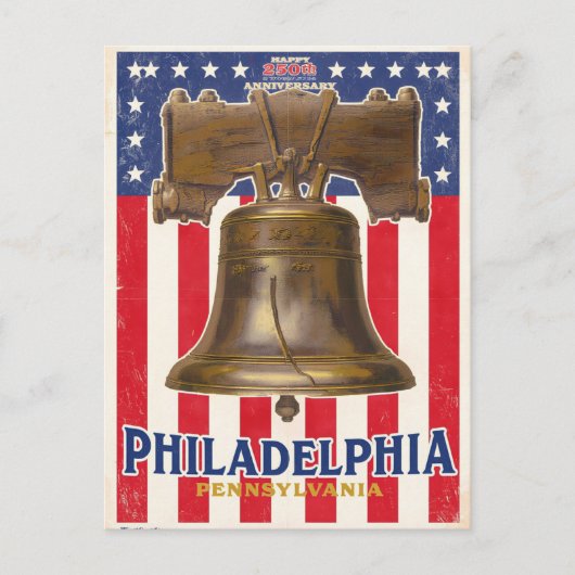 Carte Postale Philadelphia Liberty Bell Vintage (Devant)