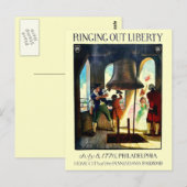 Carte Postale Philadelphia Liberty sur le chemin de fer Pennsylv (Devant / Derrière)