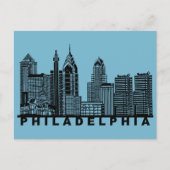 Carte Postale Philadelphia Postcard – Iconic Skyline Silhouette  (Devant)