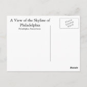 Carte Postale Philadelphie (Dos)