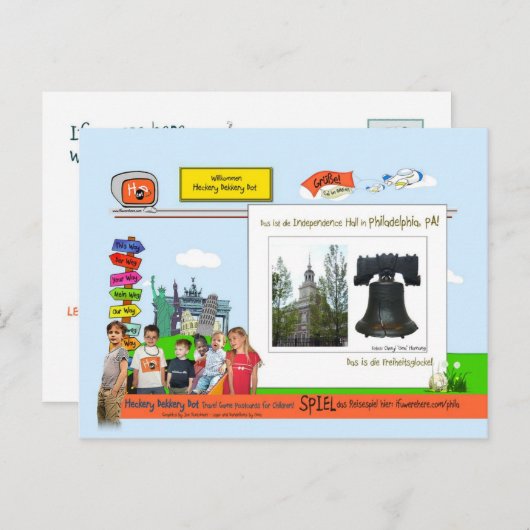 Carte Postale Philadelphie (Devant / Derrière)