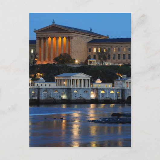 Carte Postale Philadelphie Art Museum et Fairmount Water Works (Devant)