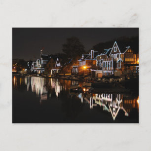 Carte Postale Philadelphie Boathouse Row Au coucher Du Soleil