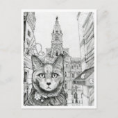 Carte postale - Philadelphie Chat près de l'hôtel  (Devant)
