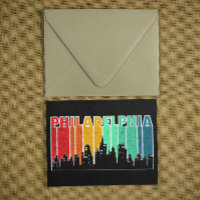 Philadelphie colorée Retro Sunset Cityscape